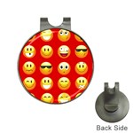 Red Emoji Golf Ball Marker Hat Clip