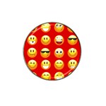 Red Emoji Hat Clip Ball Marker