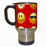 Red Emoji Travel Mug (White)