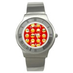 Red Emoji Stainless Steel Watch