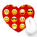 Red Emoji Heart Mousepad