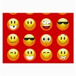 Red Emoji Large Glasses Cloth