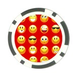 Red Emoji Poker Chip Card Guard