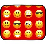 Red Emoji Double Sided Fleece Blanket (Mini)