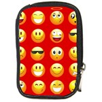 Red Emoji Compact Camera Leather Case