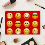 Red Emoji Cosmetic Bag (Large)