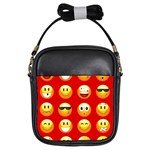 Red Emoji Girls Sling Bag