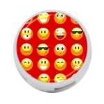 Red Emoji 4-Port USB Hub (One Side)