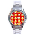 Red Emoji Stainless Steel Analogue Watch