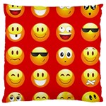 Red Emoji Large Cushion Case (One Side)