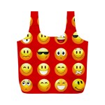 Red Emoji Full Print Recycle Bag (M)