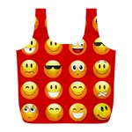 Red Emoji Full Print Recycle Bag (L)