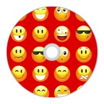 Red Emoji CD Wall Clock