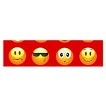 Red Emoji Satin Scarf (Oblong)