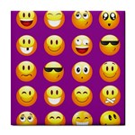 Purple Emoji Tile Coaster