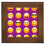 Purple Emoji Framed Tile