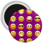 Purple Emoji 3  Magnet