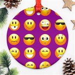 Purple Emoji Ornament (Round)