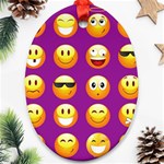 Purple Emoji Ornament (Oval)