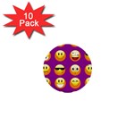 Purple Emoji 1  Mini Button (10 pack) 