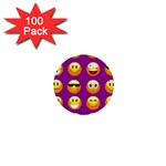 Purple Emoji 1  Mini Button (100 pack) 