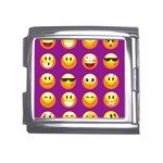 Purple Emoji Mega Link Italian Charm (18mm)