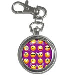 Purple Emoji Key Chain Watch