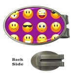 Purple Emoji Money Clip (Oval)