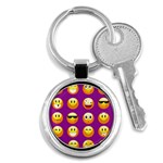 Purple Emoji Key Chain (Round)