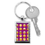 Purple Emoji Key Chain (Rectangle)