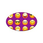 Purple Emoji Sticker (Oval)