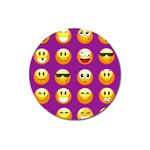 Purple Emoji Magnet 3  (Round)