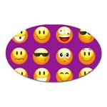 Purple Emoji Magnet (Oval)