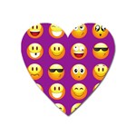 Purple Emoji Magnet (Heart)