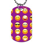 Purple Emoji Dog Tag (One Side)