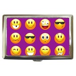 Purple Emoji Cigarette Money Case