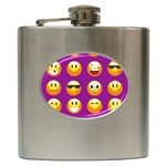 Purple Emoji Hip Flask (6 oz)