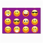 Purple Emoji Postcard 4  x 6 