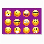 Purple Emoji Postcard 5  x 7 