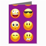 Purple Emoji Greeting Card