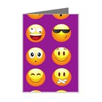 Purple Emoji Mini Greeting Card