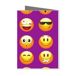 Purple Emoji Mini Greeting Cards (Pkg of 8)