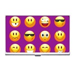 Purple Emoji Business Card Holder