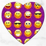 Purple Emoji Jigsaw Puzzle (Heart)