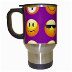 Purple Emoji Travel Mug (White)