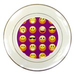 Purple Emoji Porcelain Plate