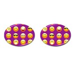 Purple Emoji Cufflinks (Oval)