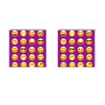 Purple Emoji Cufflinks (Square)