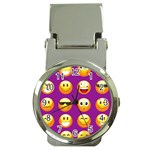 Purple Emoji Money Clip Watch