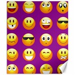 Purple Emoji Canvas 8  x 10 